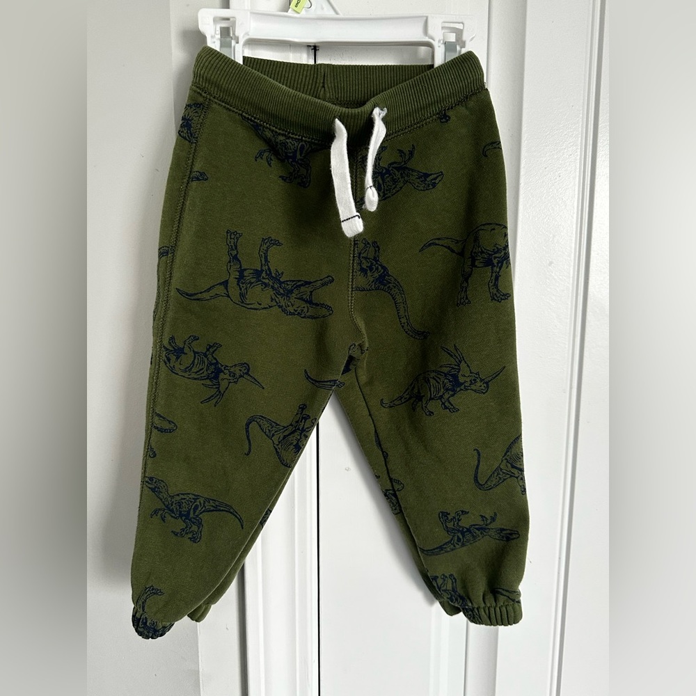 Carters Green dinosaur pants